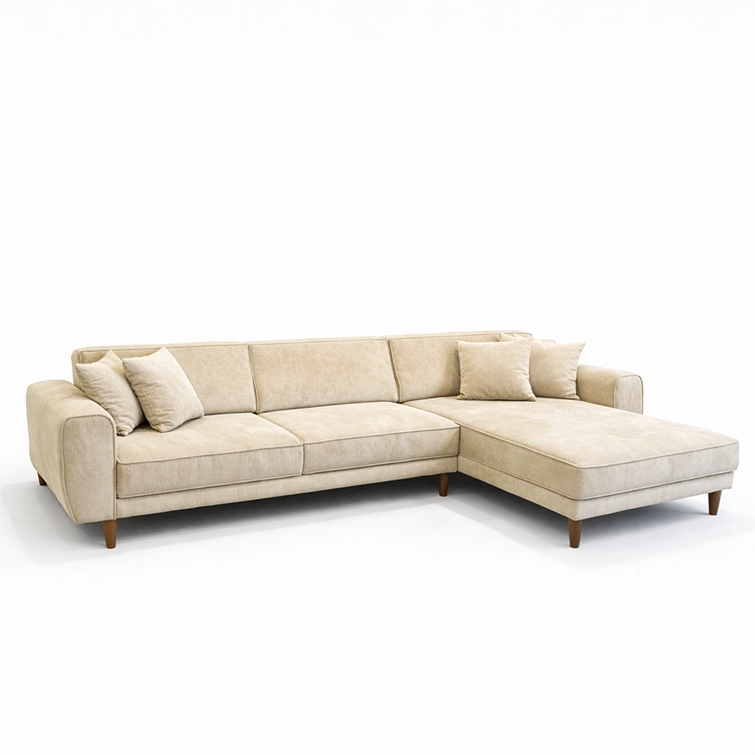 Lora L Köşe Koltuk – Yatak Olabilen Mekanizmalı Köşe Koltuk